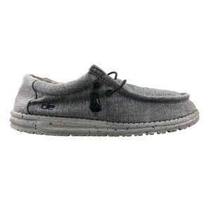 Hey Dude Men's Size 8 Wally L Stretch Steel Grey Lightweight SlipOn Casual Shoes